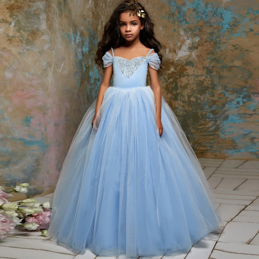 Ball Gown First Communion Flower Girl Dress Wedding Formal Party Pageant Dresses