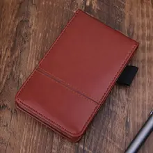 Pocket A7 Notebook Leather Cover Notepad Memo Diary Planner With Calculator Business Work Office Supplies ppyy new personal pocket organiser planner filofax diary notebook pu leather cover
