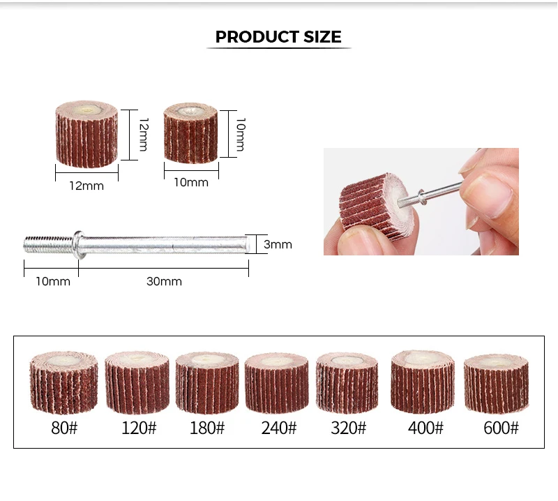 10 шт. 10-12 мм заслонка шлифовального круга шлифовальный диск и 3 мм Арбор для роторного инструмента Dremel аксессуары абразивный диск