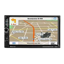 7020G 7 “1 DIN 1024*600 Pantalla Táctil de Coches Radio DVD MP5 Video Player + Rear CamBluetooth FM GPS de Navegación con Control remoto