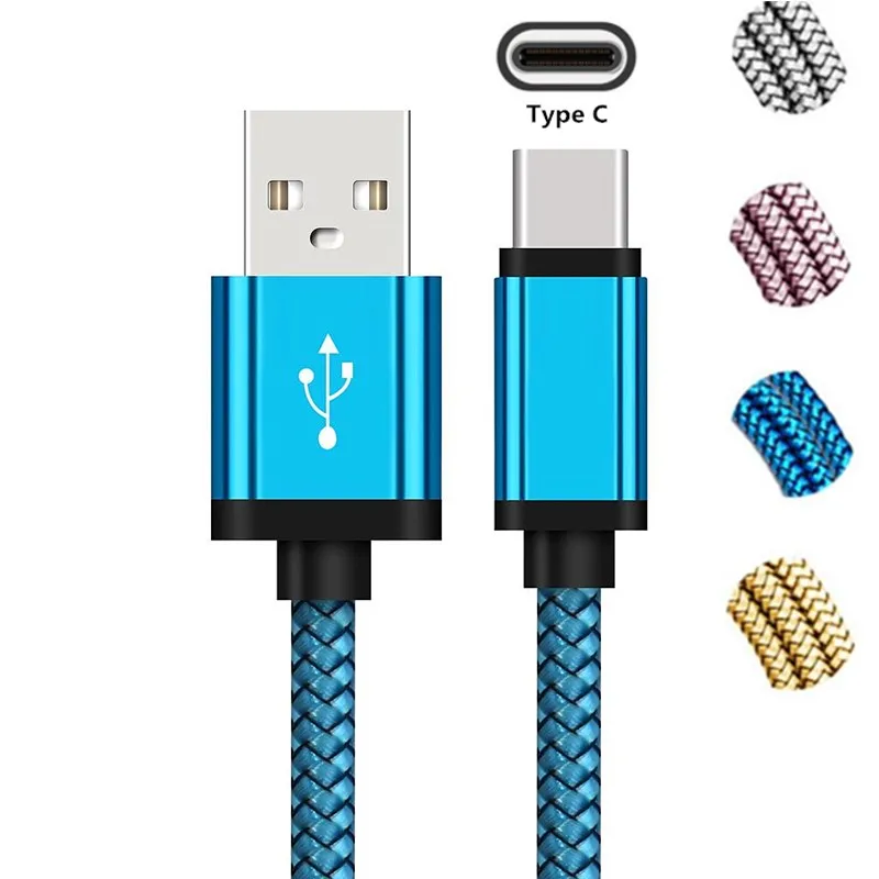 Длинный USB кабель Type C 1 м 2 для быстрой зарядки Huawei P20 Lite 2019 P30 Nova 5 Pro 5i P Smart Z Mate 20