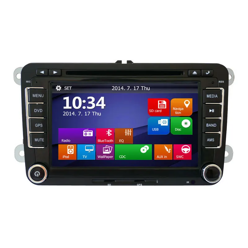 Clearance 2 DIN CAR Radio player  Car DVD for Volkswagen VW Passat /GOLF/ Beetle/EOS/TIGUAN Multimedia Palyer with GPS 7inch Touch Screen 4