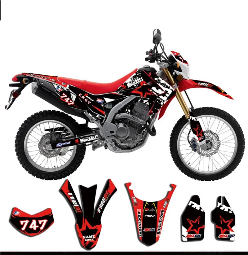 

Bike Motorcycle TEAM DECALS Graphics Stickers Background Kit For Honda CRF250L CRF 250L 2010 2011 2012 2013 2014 2015 2016