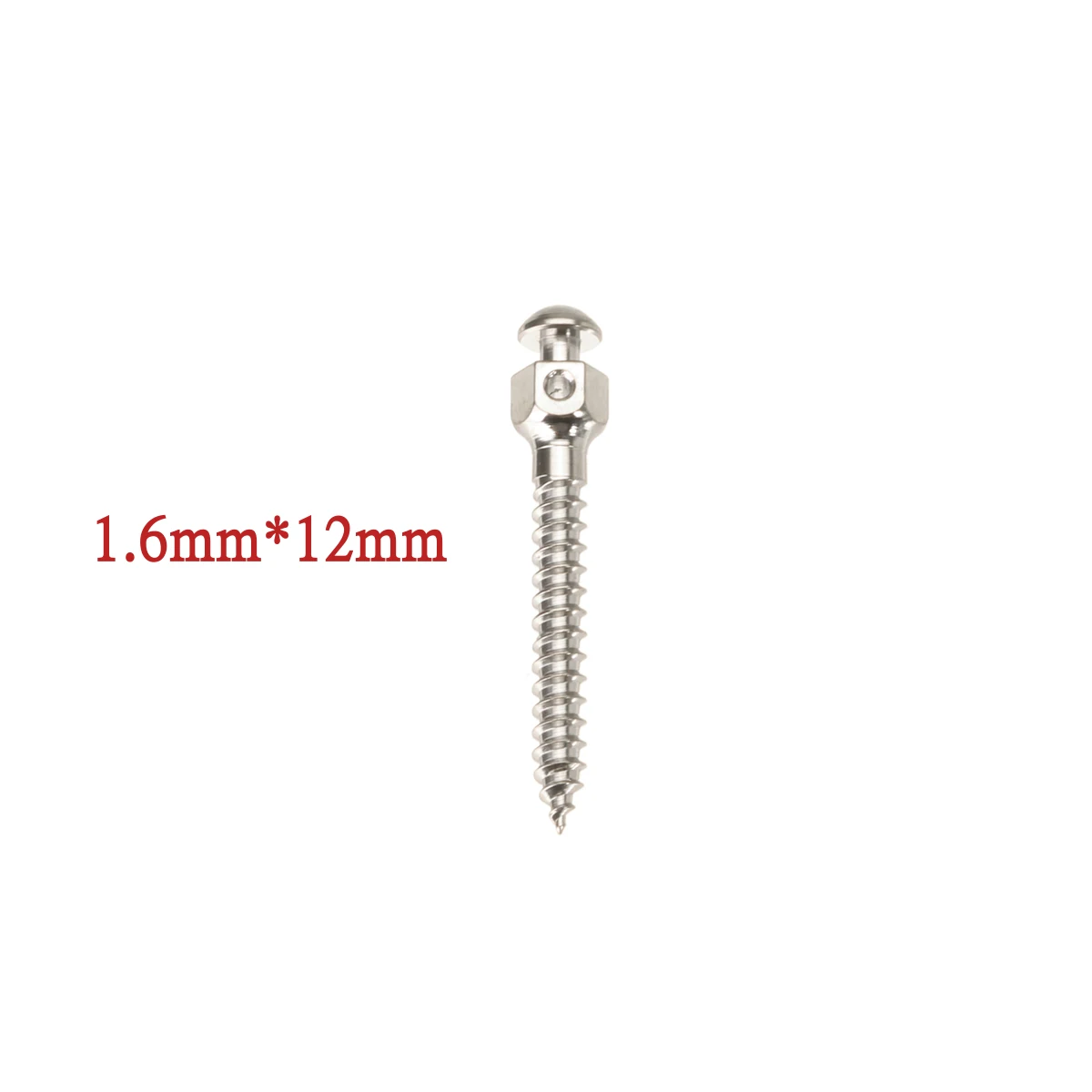 1.6mmX12mm Various specifications Self Drilling Thread Dental Orthodontic Matching Tool Micro Implants Screw Titanium Mini Screw - Color: 1.6mmX12mm