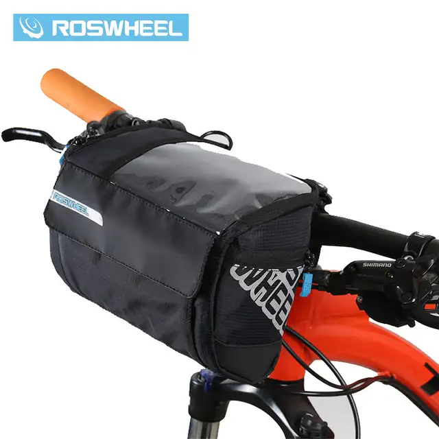 Online Roswheel 3l Bicycle Handlebar Bag Mtb Road Cycling Front Roswheel 3l Bicycle Handlebar Bag Mtb Road Cycling Front Bar Pannier Pouch 400d Pvc Map Bags