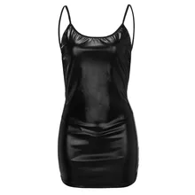 Женское нижнее белье, модная кожаная мини-юбка с открытой спиной, Клубная одежда с стрингами, сексуальное женское белье, женское сексуальное нижнее белье