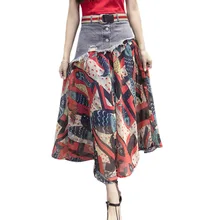 Богемные пляжные летние юбки женские лоскутные джинсы шифоновые юбки высокая талия джинсовые юбки Макси Длинная юбка для женщин