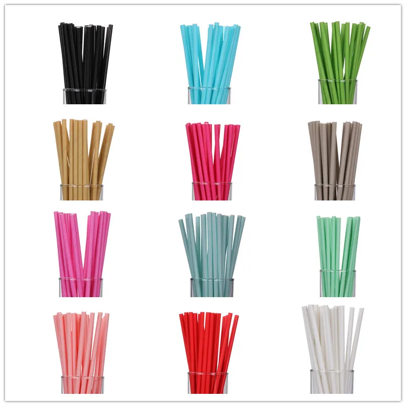 solid color straws