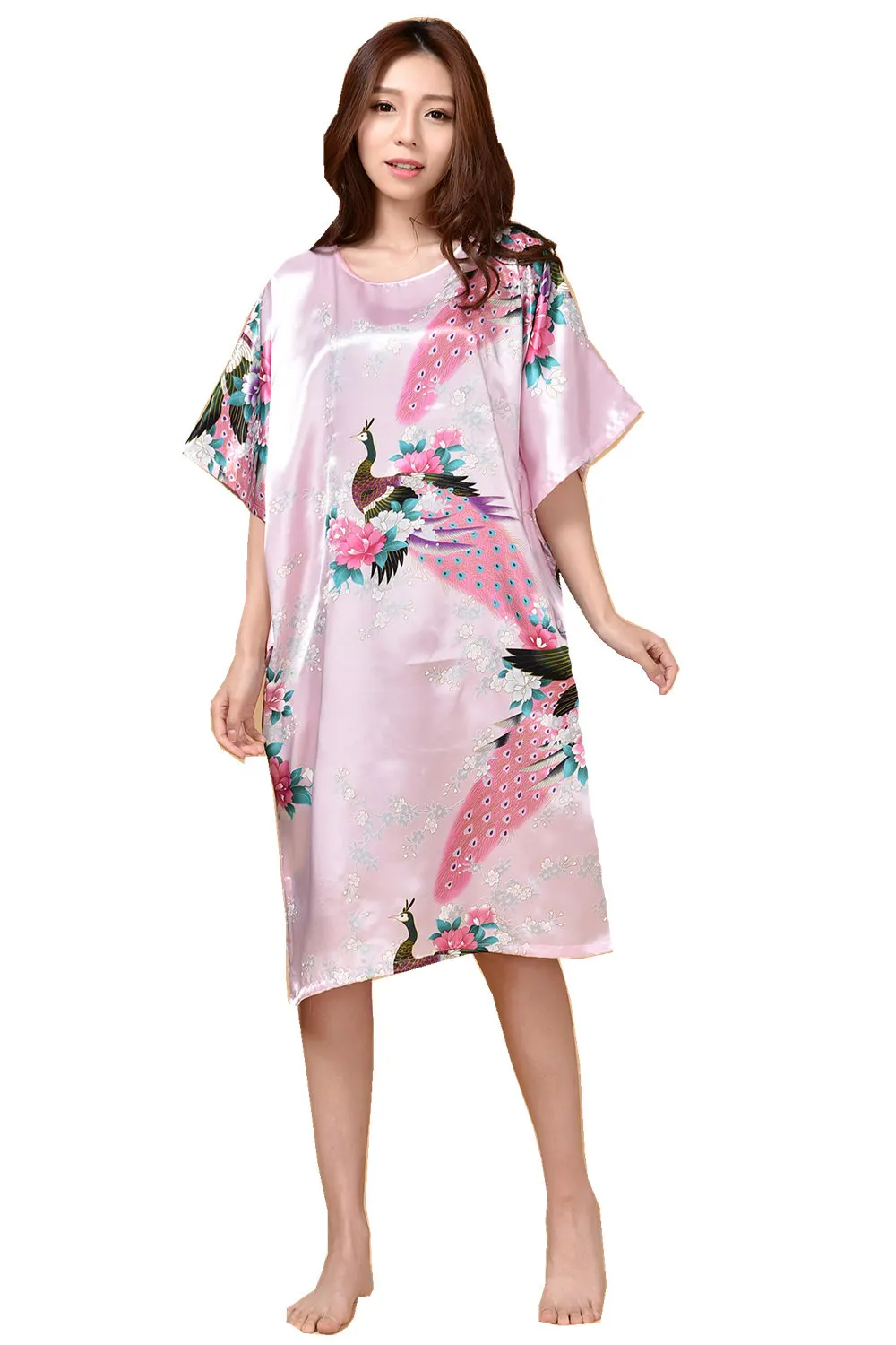 Модное Золотое повседневное женское вечернее платье Ночная рубашка Pijama Mujer дизайн с принтом женская вискоза Ночная рубашка Летний халат Zh01F