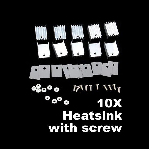 VAKIND 10pcs/lot Computer Cooling Accessories Heatsink Heat Sink With Screw Sets 15*20mm For TO-220 Heatsink цена VAKIND 10pcs/lot Computer Cooling Accessories Heatsink Heat Sink With Screw Sets 15*20mm For TO-220 Heatsink цены онлайн