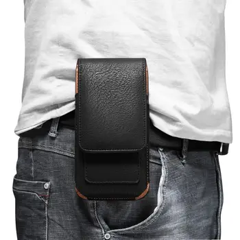 

Men Hook Fanny Waist Bag PU Leather Waist Belt Bag Hip Pack