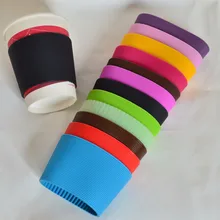 20 шт./лот перерабатываемый стакан с термоизоляцией рукава, Горизонтальные и вертикальные ребра чулки с силиконовй резинкой детские защитные рукава