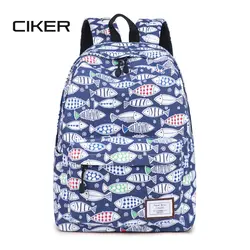 Ciker модная женская текстильная рюкзак женский рюкзак печати рюкзаки для девочек-подростков Повседневная дорожные сумки Mochilas SAC DOS