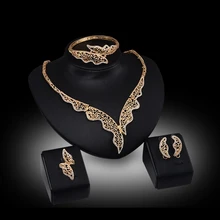 Винтажный греческий комплект ювелирных изделий, подвеска в виде бабочки, ожерелье, серьги, серьги золотого цвета, ювелирные изделия, Африканский Свадебный комплект для выпускного вечера