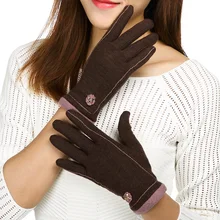 REALBY Последние перчатки зимние элегантные женские перчатки зимние теплые мягкие перчатки на запястье перчатки 1 пара перчатки на запястье 6 цветов 33155