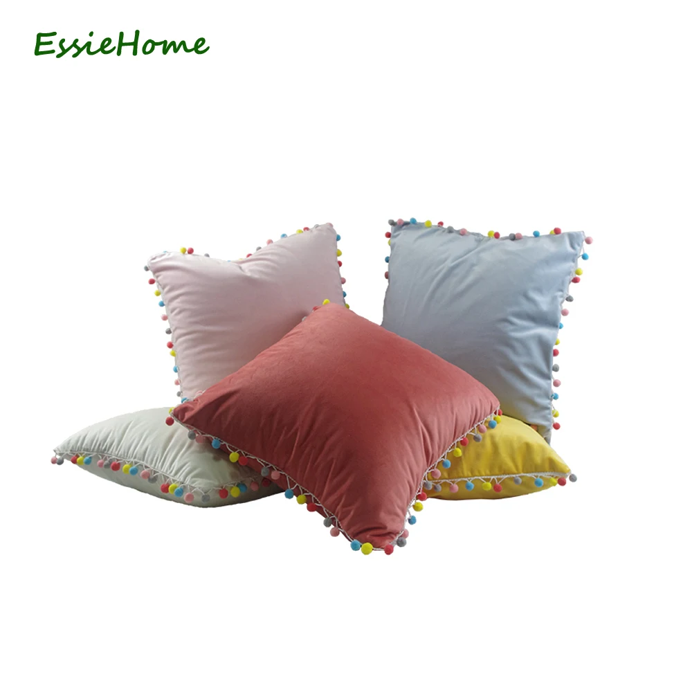 Наволочка для подушки ESSIE HOME наволочка розового цвета с мягким бархатным