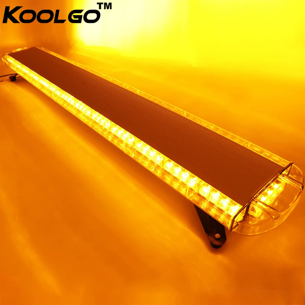 

KOOLGO 150cm 112 LED Strobe Light Bar Car Truck Police Beacons Flashing Warning Emergency LightBar Signal Lamp Amber Yellow 59"