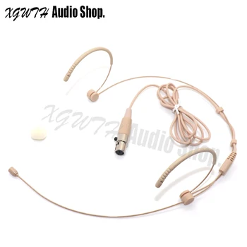 

Double Over Ear Headset Headworn Microphone Compatible with Shure Wireless System Wired Audio Condenser TA4F 4 Pin Mini XLR