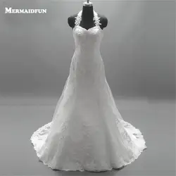 2019 платье годе с лямкой на шее кружево красивые свадебные платья новое поступление длинное свадебное платье Vestido De Novia