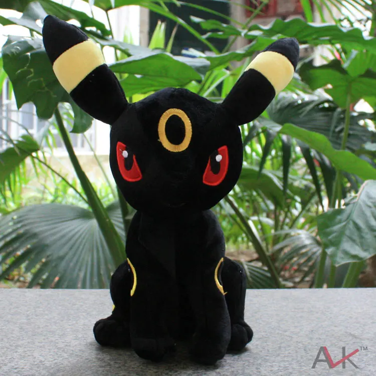 Сидящий Umbreon Eevee плюшевые игрушки Фигурки игрушки мягкие набивные из аниме мультфильм куклы Детский подарок большой размер 30 см