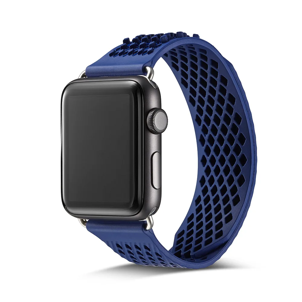 Ремешок для спортивных часов для Apple Watch 5 band 44 мм 40 мм iwatch 42 мм/38 мм силиконовый браслет ремешок для часов Apple watch 4 3 2 1 Аксессуары