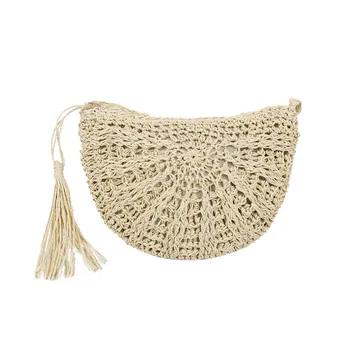 

Maison Fabre Summer Fashion Women Handbags Shoulder Bags Semicircular Handwoven Retro Rattan Straw Beach Crossbody Bags dropship