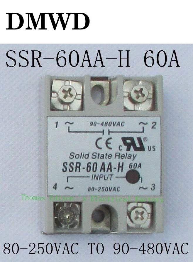 

solid state relay SSR-60AA-H 60A SSR 60AA H AC TO AC relay solid state Resistance Regulator