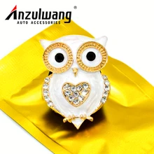ANZULWANG, автомобильный освежитель воздуха в форме Совы с золотой совой, освежитель воздуха для салона автомобиля, искусственный кристалл, автомобильный освежитель воздуха на выходе