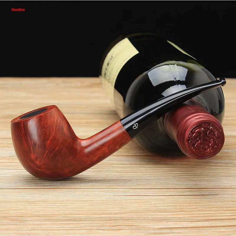 

NewBee Handmade Briar Wood Tobacco Pipe 9mm Activated Carbon Bent Type Acrylic Mouthpiece 148mm Length Smoking Pipe aa0016