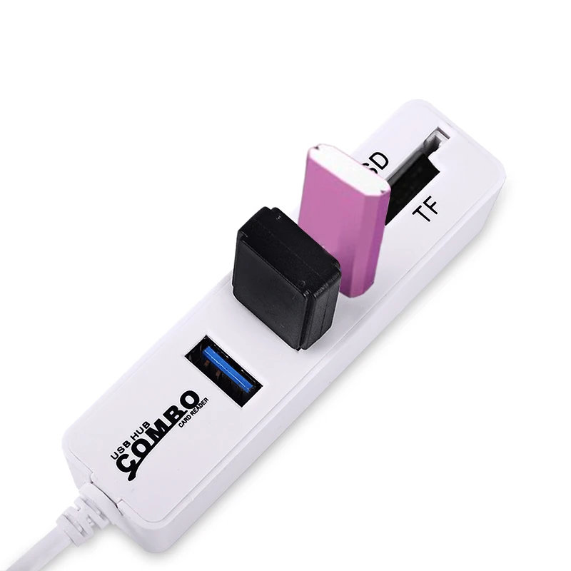 Mini USB Hub 3.0 Multi USB Splitter 3 Ports + 2 Card Reader Portable Hub Combo All In One SD/TF For Computer Laptop Accessories