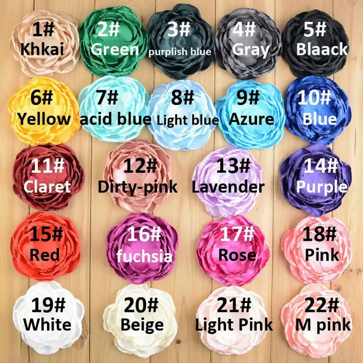 

30PCS 10CM fabric flower for kid headband DIY craft can choose colors(HMF-29)