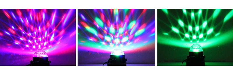 Мини RGB светодиодный хрустальный магический вращающийся шар светильник s звуковая активация диско светильник музыка рождество KTV вечерние EU/US/UK/AU 100-240V