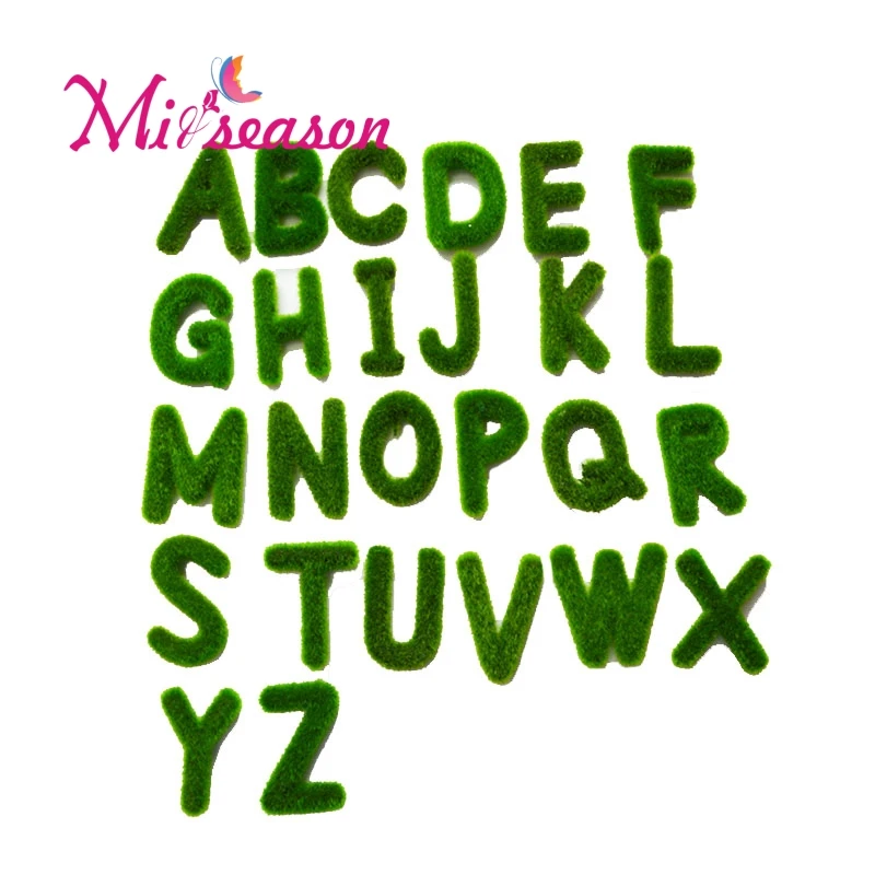 Miiseason Artificial Moss English Letters Creative Hanging Plant Lettle Decoration For Christmas
