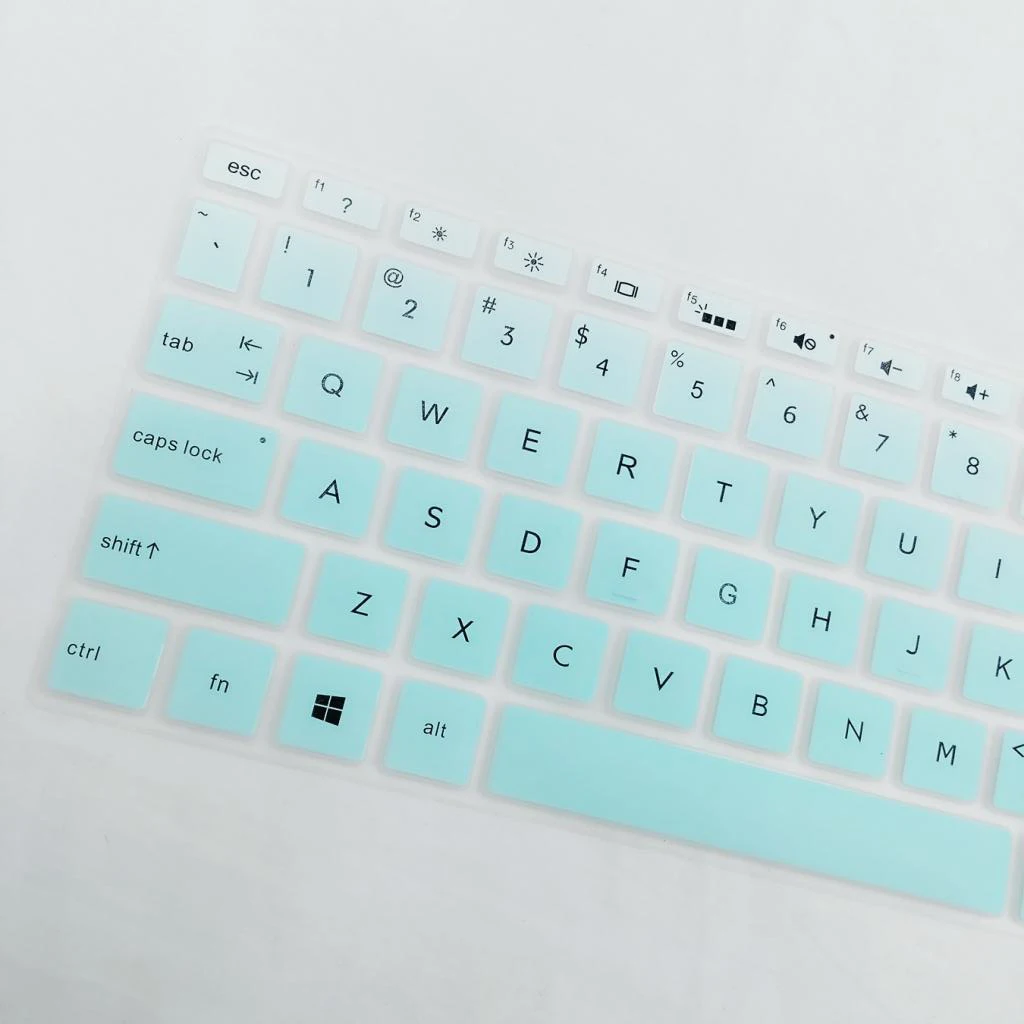  Silicone Desktop Keyboard Skin Cover for HP 15.6 inch BF Laptop Clear Green