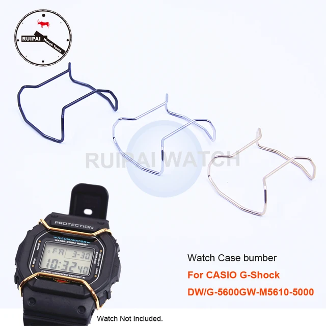 Best Offers Watch Case Protection Ring Stainless Steel Golden Silver Black Watch Case Bumper Accessories for G-Shock DW/G-5600GW-M5610-5000
