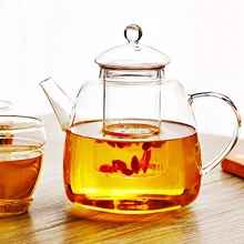 1Л классический ретро стеклянный чайник домашний термостойкий прозрачный стеклянный кофейник креативный стеклянный чайный набор для отдыха