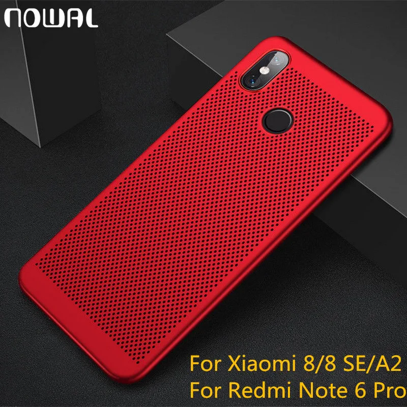 

NOWAL UltraSlim Heat Dissipation Hollow Breathable Hard Plastic Case For Xiaomi Redmi Mi 8 SE Note 6 Pro Pocophone F1 A2 Lite 6X