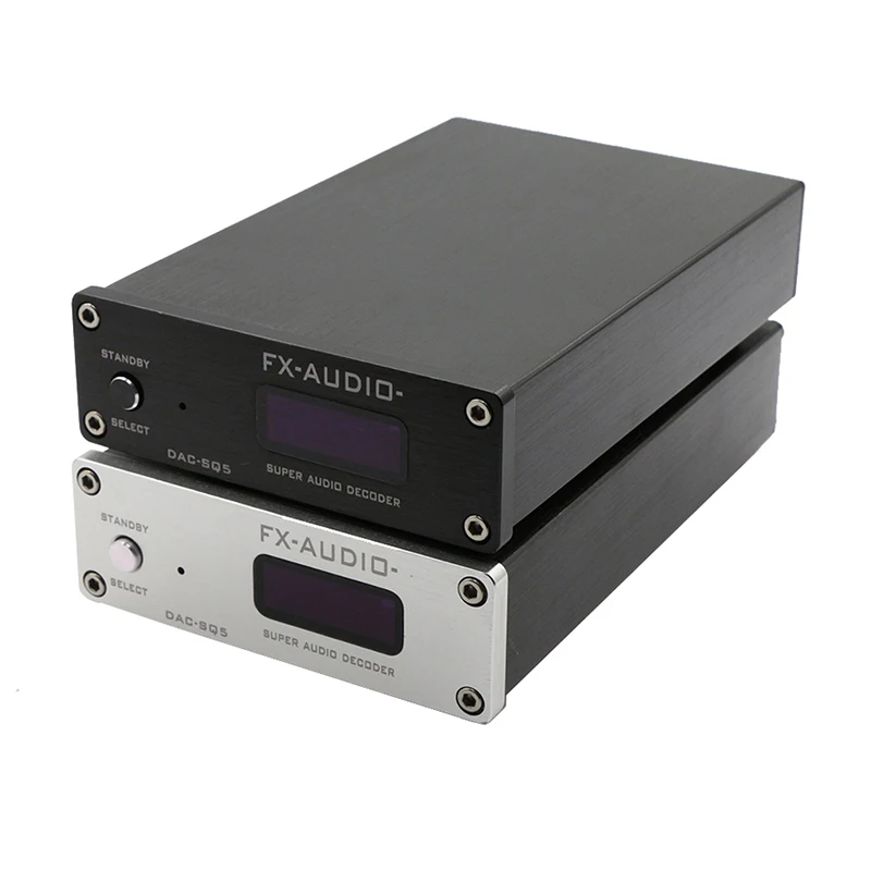 

New FX-Audio DAC-SQ5 HiFi 2.0 Digital Audio Decoder Input USB/Coaxial/Optical PCM1794A+AK4113+VT1729USB DC12V/1A Black/Silver