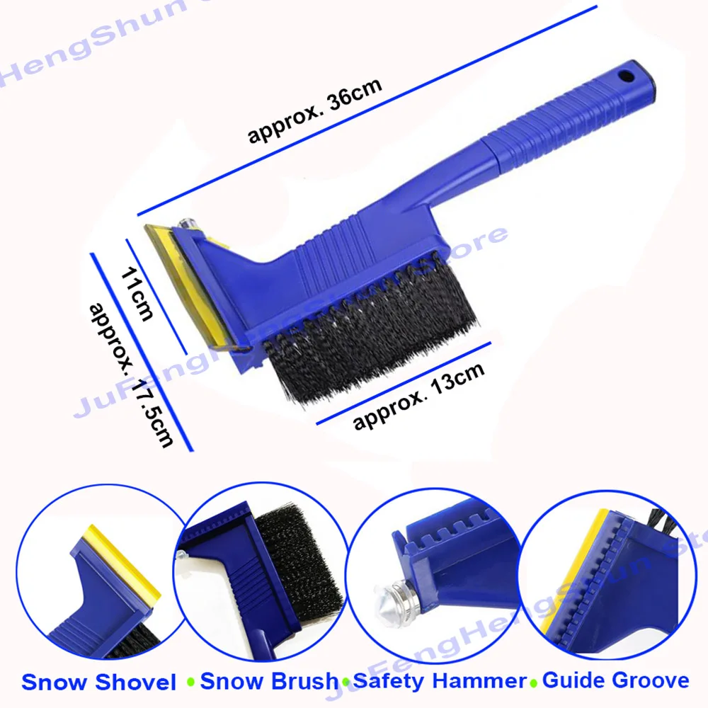 Кисть от снега для машины Лопата лобовое стекло скребок для льда чистый аварийный молоток автомобиль-Стайлинг Зимний снег удаление очистки инструмент