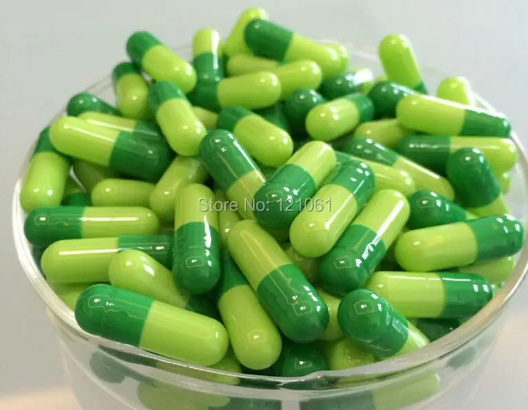 

1# 5,000pcs!green-light green colored empty capsules size 1,hard gelatin empty capsules(joined or seperated capsules size 1,)