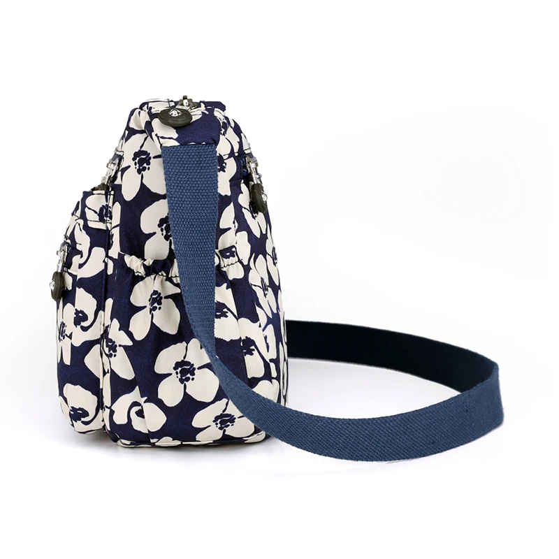 Высококачественный водонепроницаемый светильник, нейлоновая женская сумка через плечо с несколькими карманами, женская сумка на плечо, модная повседневная сумка с цветочным принтом