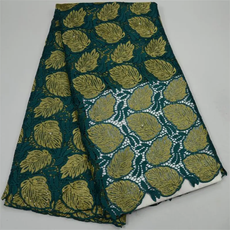 

High quality beautiful leaves style guipure lace dress fashionable color guipure lace fabric african guipure cord lace fabric