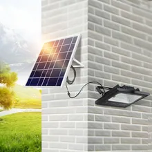 Светодиодный светильник на солнечной батарее, 10 Вт, солнечный светильник-прожектор заливающего света, водонепроницаемый, наружное прожекторное освещение для сада, уличная дорожная настенная лампа, дистанционное управление