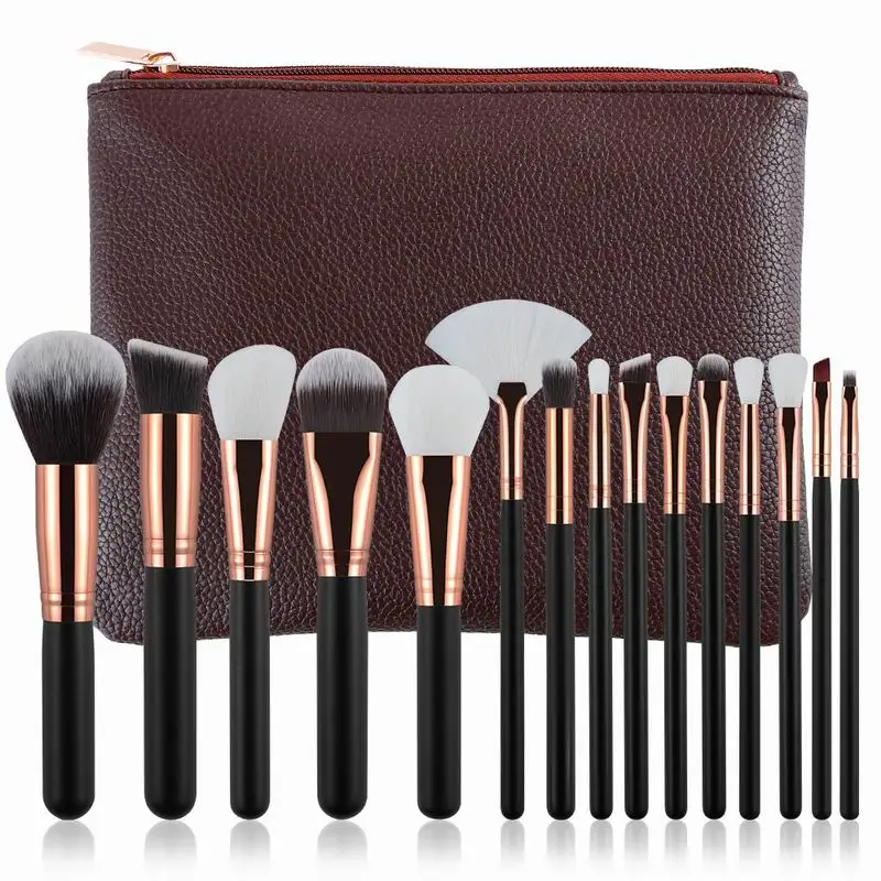 15pcs Makeup Brushes Set Powder Foundation Eyeshadow Eyebrow Brush Cosmetic Beauty Tools Kit (9)