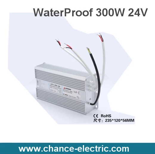 

(LPV-300W-24V) 300W waterproof electronic led driver 24V DC led power supply 24V 300W 1pc/lot