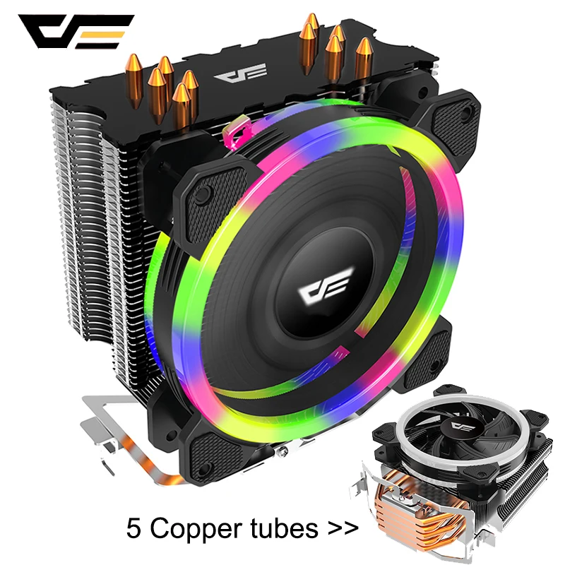  DarkFlash Aigo 5 Heatpipes CPU kühler für AMD Intel 775 1150 1151 1155 1156 CPU kühler 120mm CPU fa
