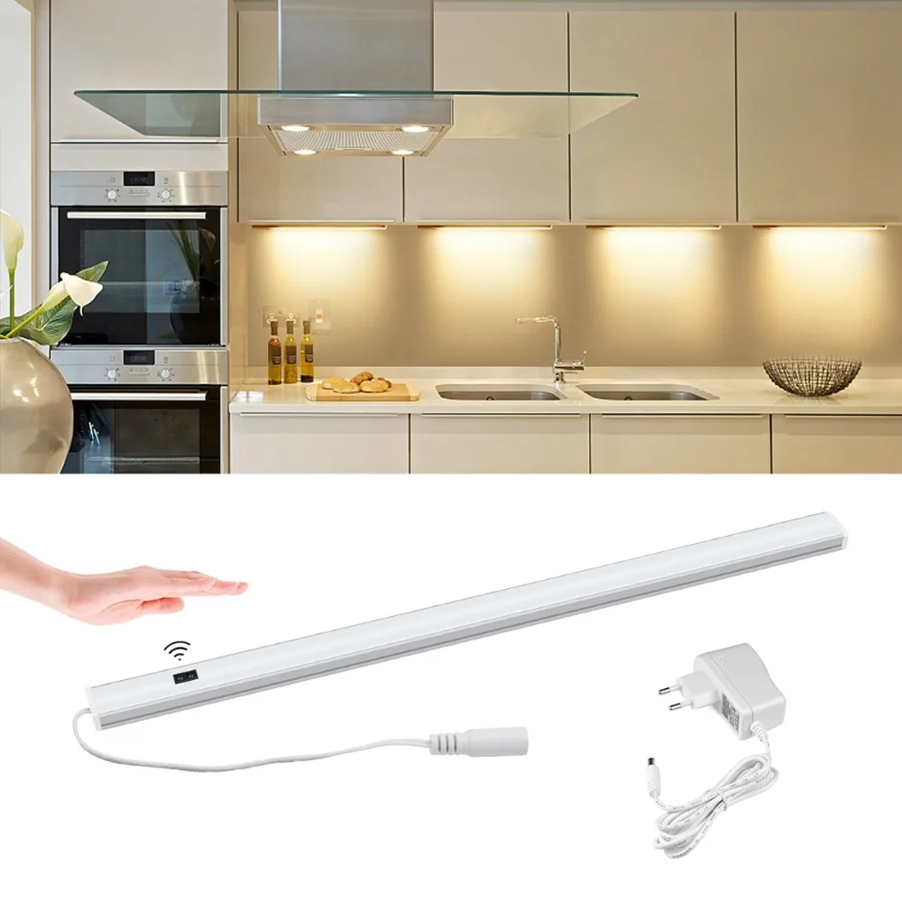 Lumière LED sous-meuble avec interrupteur à balayage manuel, lampe à  capteur de mouvement PIR, veilleuses de cuisine, 5W, 6W, 7W