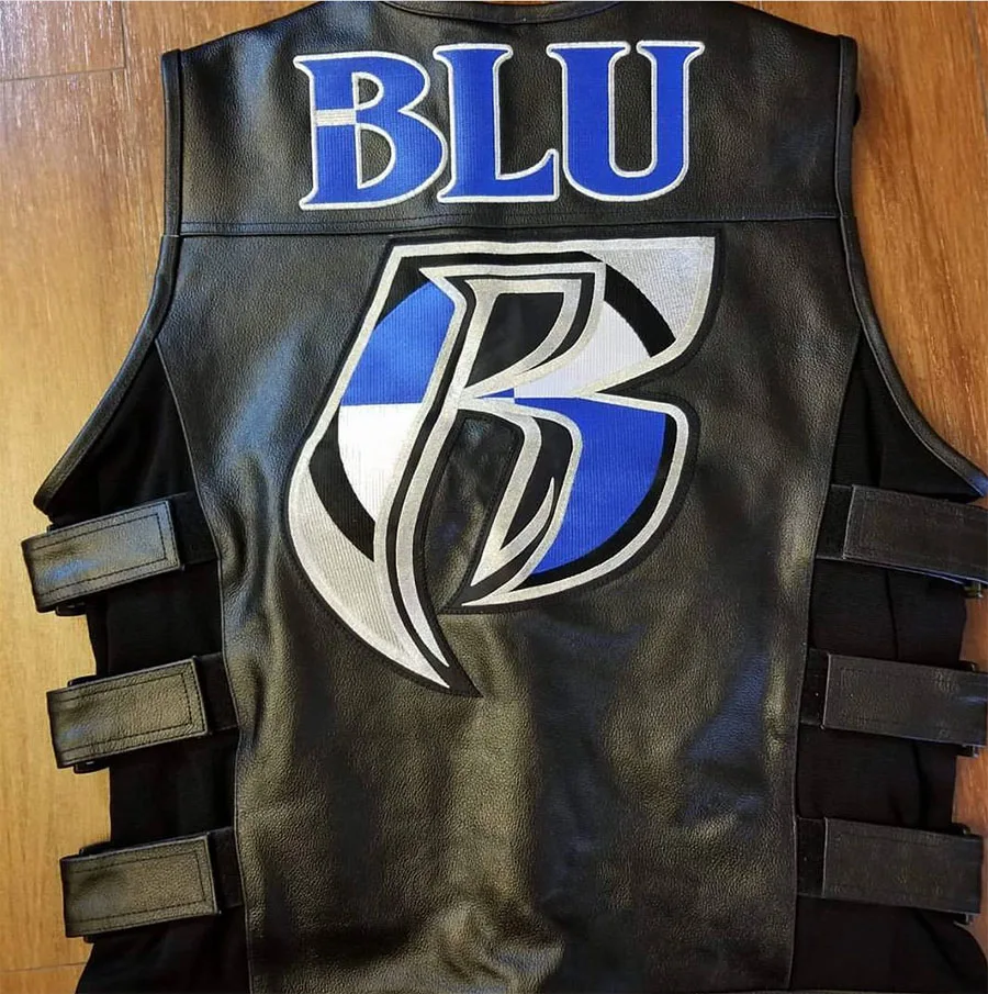 BLU EMBROIDERY PATCH