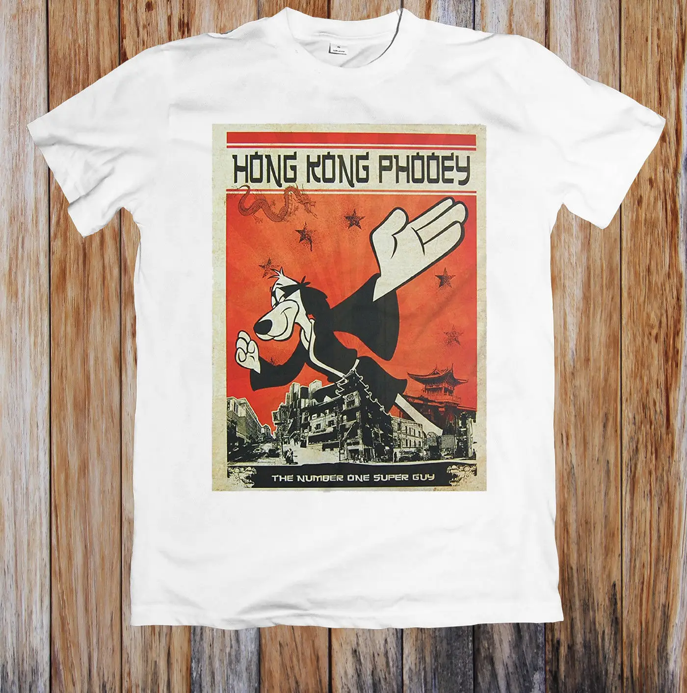 HONG KONG PHOOEY/футболка унисекс с героями мультфильмов в стиле ретро, футболка с героями мультфильмов, Мужская футболка унисекс, новая модная
