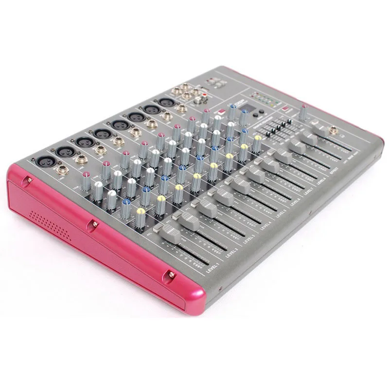 Mini Audio Mixer GT80 Small Mixing Console 8